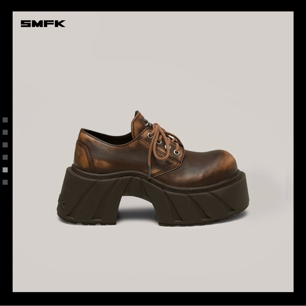 Doc Martens / Rick Owens Style Platform Derby Shoes- Designer Leather